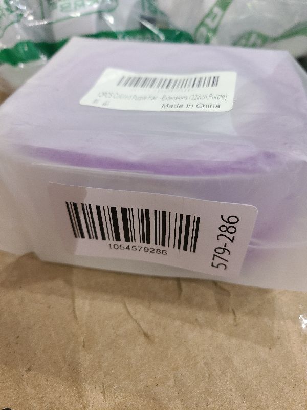 Photo 1 of 12PCS Colored Purple Hair Extensions Clip in Colorful Hair Extensions 22 Inch Rainbow Hair Extensions for Kids Women's Gifts Blue Hair Extensions (22inch,Purple)