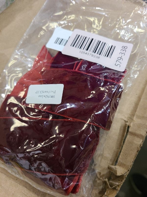 Photo 1 of 2PCS 5" Velvet Red Wine Hair Bows Girls Hair Clips Ponytail Holder Accessories for Women Girls Toddlers