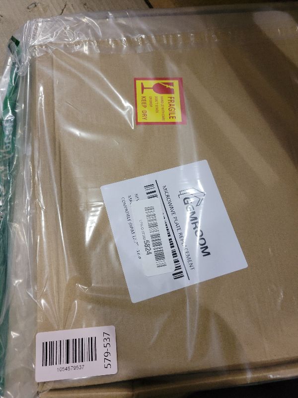 Photo 1 of 12.75" Microwave Plate Replacement for WB49X10129 GE Microwave Glass Plate, LG 3390W1A027A and Kenmore Microwave Glass Plate 1B71961H Compatible With WP8172138 12 3/4 inch Whirlpool Microwave Plate