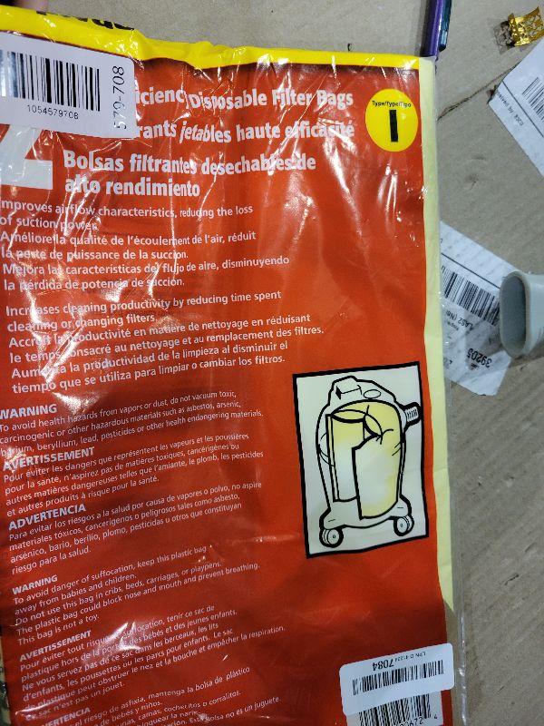 Photo 1 of 15 Pack Shop Vac 906-72 Dry Wall Collection Bag For 10, 12, 14 Gal - 2 Bags per Package