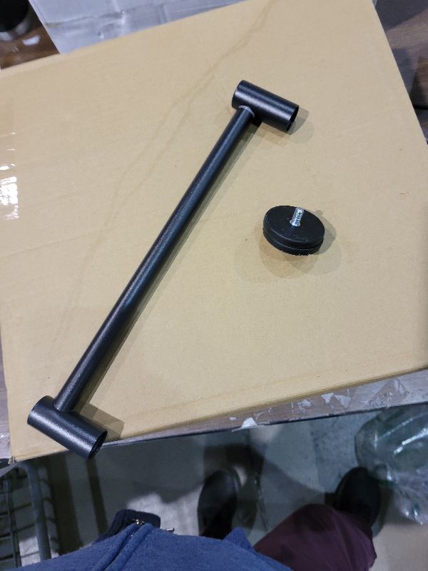 Photo 1 of 10-18 inches Adjustable Magnetic Towel Bar for Refrigerator, Magnetic Rod for Classroom Whiteboard, Magnet Towel Holder Towel Hook Hanger for Kitchen Dishwasher, Laundry Washer, Black, Pack of 1