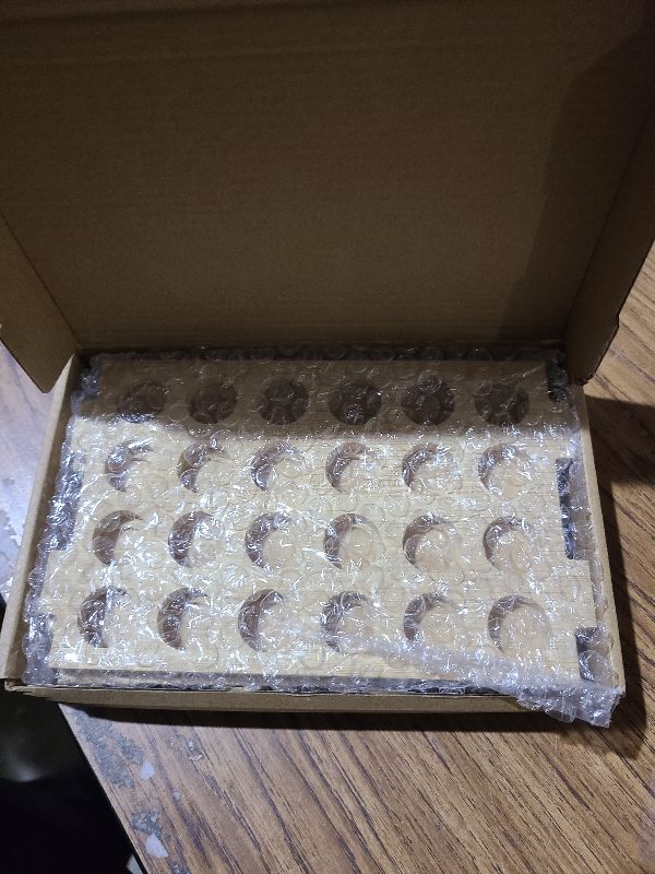 Photo 1 of ELLDOO Rollerball Perfume Organizer, 24 Spaces Bamboo Perfume Storage Holder Beauty Scent Holder with Handle, Makeup Lipgloss Lipstick Display Case