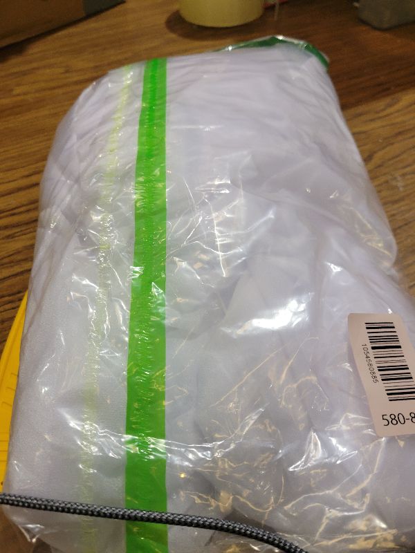 Photo 1 of 10x10ft White Tulle Backdrop Curtains with Lights String for Parties,Wrinkle Free Sheer Curtain with Lights Wedding Photo Backdop Drapes for Baby Shower Birthday Party Photography Home Decorations