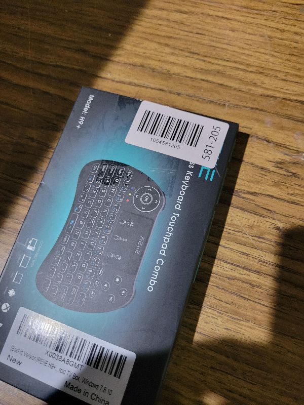 Photo 1 of (Backlit Version)REIIE H9+ Mini Keyboard,2.4GHz Wireless Mini Handheld Smart TV Remote Keyboard with Touchpad for PC,Raspberry Pi 2, Pad, Smart TV, Android TV Box, Windows 7 8 10?Not Suport Bluetooth?