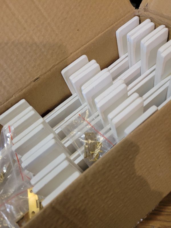 Photo 1 of 10 Pack Wooden Christmas Tree Fence,Extre Height 16” Christmas Tree Gate, White Fence for Cat, Small Dog, Suit for New Year Decoration