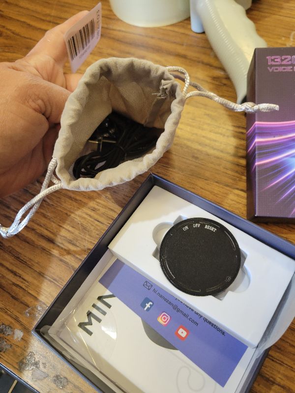 Photo 1 of 128G (1600 Hour) Magnetic Voice Activated Recorder - Nanezan Recording Device MP3 Records with 70 Hours Battery Time, USB-C Audio Recorder for Work, Lectures, Meetings, Interviews