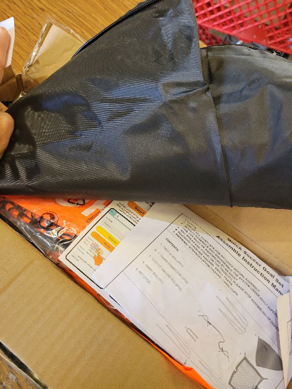 Photo 1 of 2 Pack 4' x 3' Soccer Goal Net Set, Pop Up Kids Practice Soccer Goals for Indoor and Outdoor.Portable Soccer Net with Carrying Bag & Ground Pegs, Perfect for Backyard, Field, Court (Orange)