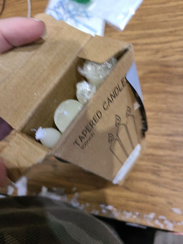 Photo 1 of 4 Pack Ivory Taper Candles - Taper Candles 10 Inch Dripless, Smokeless & Unscented - 8 Hours Long Burning - Hand Poured Tall Candlesticks - Ideal for Weddings, Dinner Parties, and Home Decor