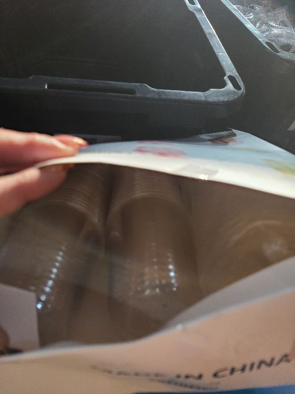 Photo 1 of 16oz Disposable Stemless Glasses With Strawless Sip Lids,PET Disposable Drinking Cups,Clear Plastic Wine Glasses for Parties Birthday,Wedding,Meeting,Christmas Party Supplies (50, Transparent)