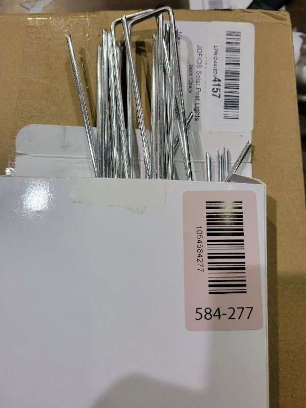 Photo 1 of 24 Pack Garden Stakes, U-Shaped Tent Stakes, Galvanized Landscape Staples, Ground Stakes, for Landscaping Securing Weed Barrier Fabric, Irrigation Tubing, Holding Fence, Tarpaulin