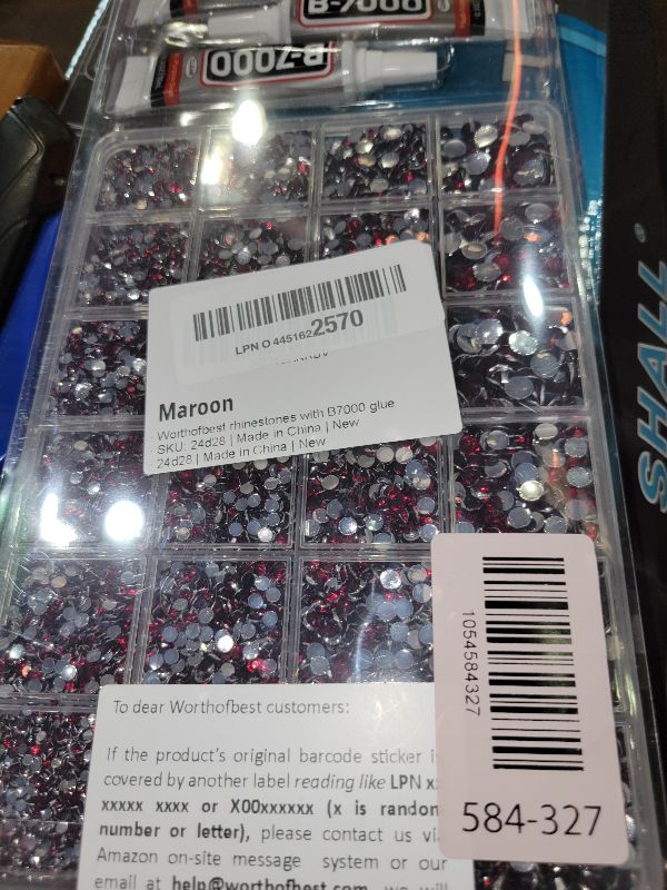 Photo 1 of 32000Pcs Burgundy Rhinestones for Bedazzling, Resin 2,3,4,5,6mm Mix Sizes Flatback Red Garnet Crystals, Maroon Dark Red Gems Diamonds Gemstones Jewels Stones with Glue for Crafting Crafts Clothes