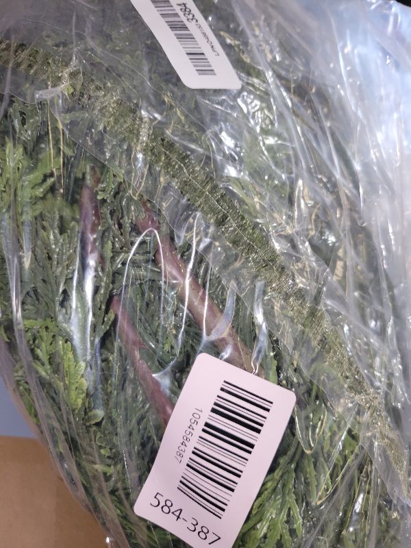 Photo 1 of 6FT Real Touch Cedar Garland for Fireplace - Artificial Christmas Garlands Realistic Faux Greenery Fake Pine Needles Garland for Holiday,Table, Window,Mantel,Stairs, Home,Indoor Outdoor Decor (2PCS)