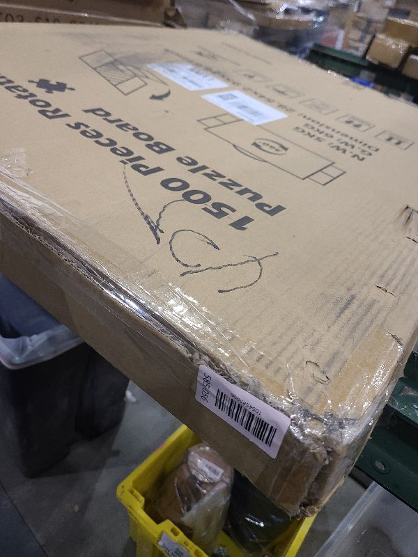 Photo 1 of 2 in 1 Rotating Tilting Puzzle Board with Drawers, 1500 Piece Jigsaw Puzzle Board with Portable Cover 4 Wheels 4 Sorting Tray for Puzzle Lovers, 35 X 27 Inch