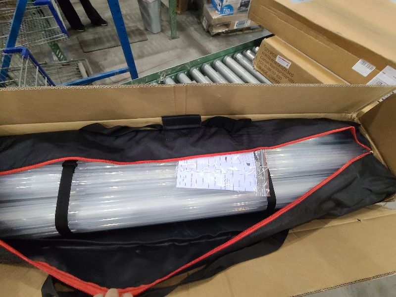 Photo 1 of 10x10  And Drape Stand Kit, Heavy Duty Backdrop Stand Adjustable, Sturdy Metal Back Drop Decoration Frame with Flat Base for Parties, Flower Wall, Wedding, Event,Trade Shows, Photo Shoot