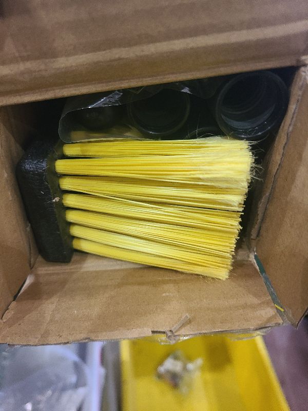 Photo 1 of 18 Inches Push Broom Outdoor with 65" Adjustable Handle, Heavy Duty Outdoor Broom with Stiff Bristles, for Cleaning Yard, Garage, Shop, Driveway, Wood, Stone, Deck, Concrete, and Tile Floor.