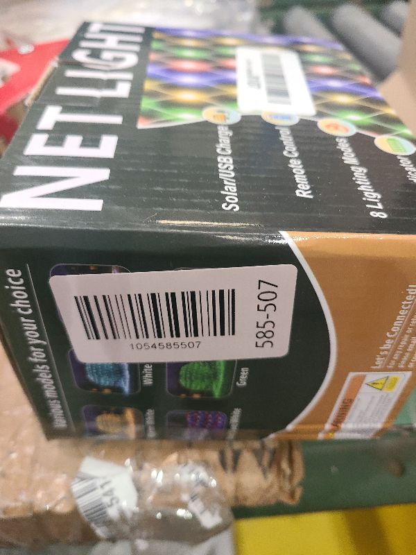 Photo 1 of 11.5ft x 5ft Solar Net Lights Outdoor, Solar & USB 2 Power Way 240 LED Waterproof Mesh Lights for Bushes, Remote Control 8 Modes String Light Trees Patio Garden Christmas Indoor Decor (Multicolor)