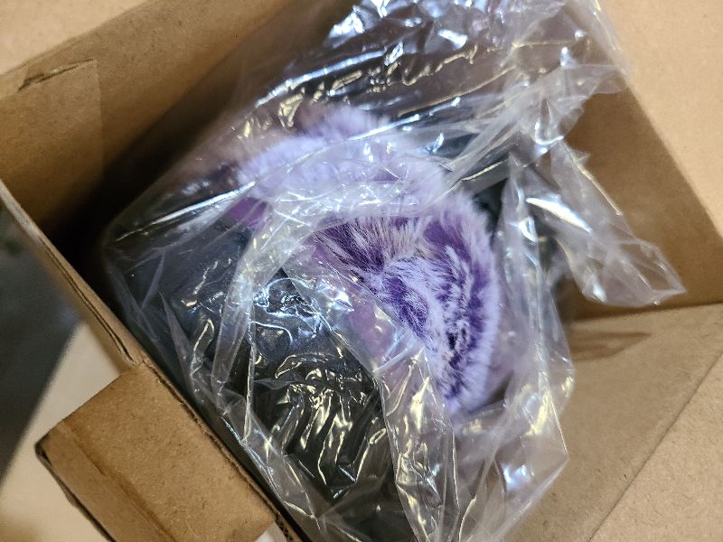 Photo 1 of ULTRAIDEAS Women's Memory Foam House Slippers with Hard Bottom, Fur Lined House Shoes with Non-Slip Rubber Sole for Indoor & Outdoor(Purple,7-8)