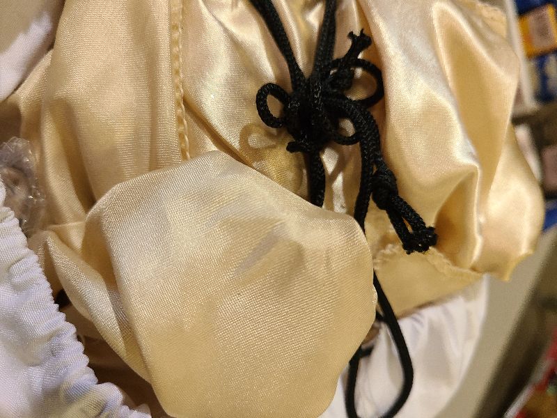 Photo 1 of 12 Pack Champagne Satin Tablecloth, 57 x 108 Inch Silky Satin Table Cloth, Rectangle Bright Silk Tablecloth Smooth Fabric Table Covers Overlay Silky Table Decoration for Wedding Party Banquet Birthday