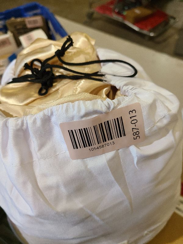 Photo 1 of 12 Pack Champagne Satin Tablecloth, 57 x 108 Inch Silky Satin Table Cloth, Rectangle Bright Silk Tablecloth Smooth Fabric Table Covers Overlay Silky Table Decoration for Wedding Party Banquet Birthday