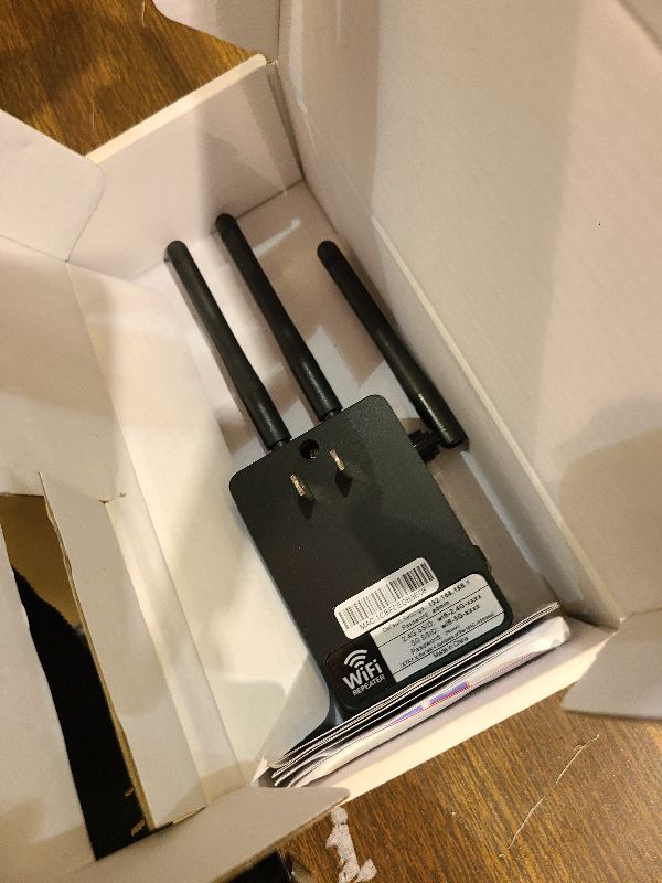 Photo 1 of 12880 Sq.Ft Range WiFi Extender Signal Booster Dual Band 5GHz/2.4GHz, 105-Device Compatibility, Simple Installation, WiFi Extender