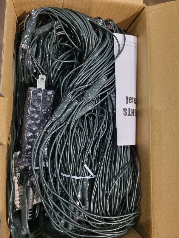 Photo 1 of 12ft x 5ft 360 LED Christmas Net Lights, 8 Modes Waterproof With Timer Low Voltage Connectable Mesh Lights for Trees, Bushes, Shurb, Garden, Outdoor Decoration(2 Pack, Green Wire, Multi-colored)