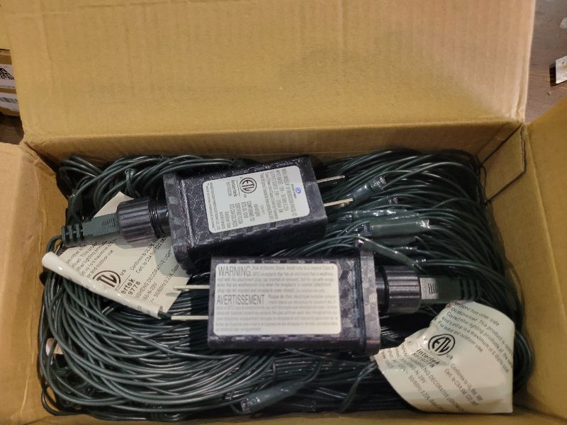 Photo 1 of 12ft x 5ft 360 LED Christmas Net Lights, 8 Modes Waterproof With Timer Low Voltage Connectable Mesh Lights for Trees, Bushes, Shurb, Garden, Outdoor Decoration(2 Pack, Green Wire, Multi-colored)