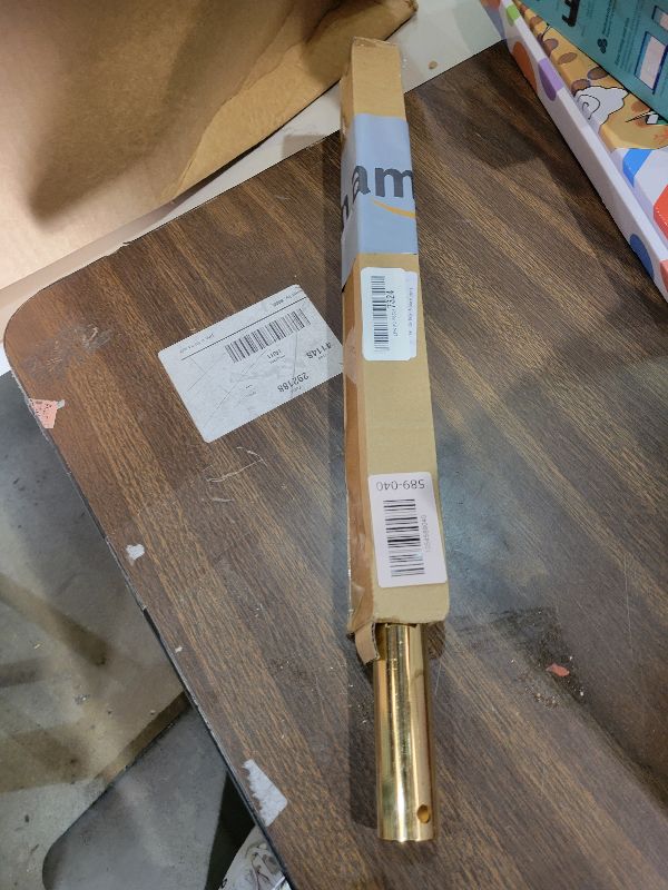 Photo 1 of 16 Inch Ceiling Fan Downrod with Extension Cord, 1 .3 Foot Gold Ceiling Fan Extension Rod, 1 Inch OD, Ceiling Downrod for Various Fans (Gold, Unthreaded)