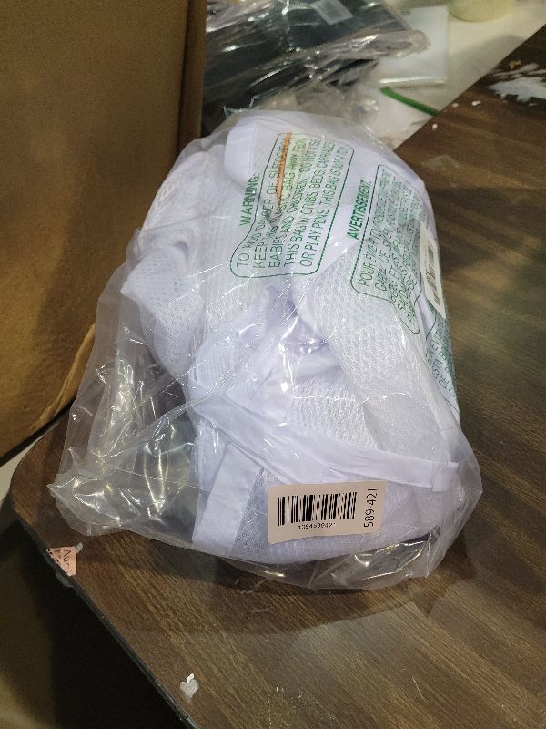 Photo 1 of AirflowBaby Breathable Mesh Liner for Full-Size Cribs, 11"H (28cm) Essential 2mm Mesh, White (Size 4FS Covers 3 or 4 Sides)