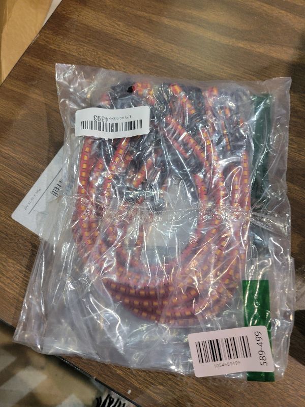 Photo 1 of 18" Elastic Bungee Cords with Hooks: 10 Pcs Bungee Cords Heavy Duty Outdoor, Bungie Cord Bundle Assortment with Metal Hook, Bungee Straps for Kayaking, Camping, Garage Storage