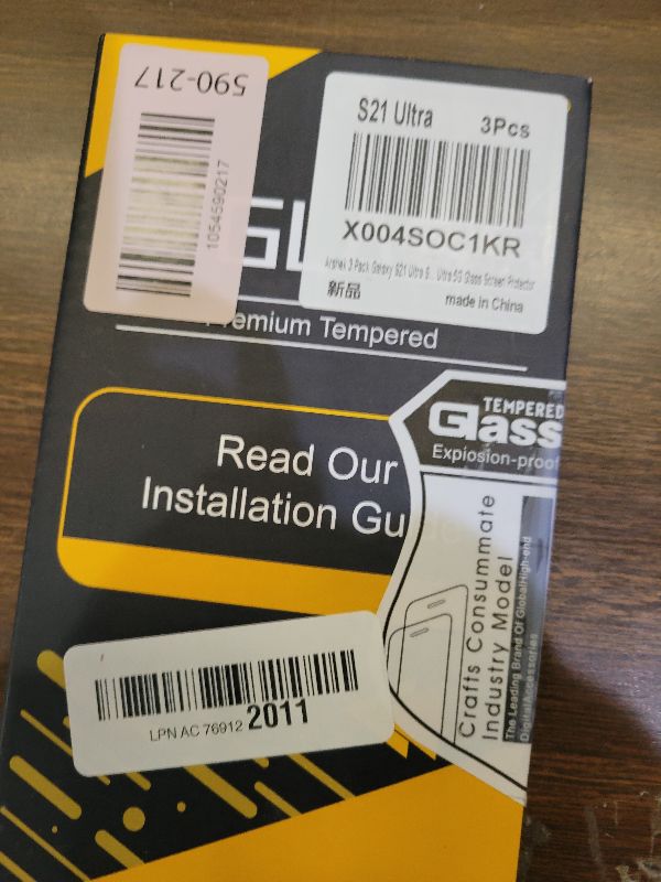 Photo 1 of [2+2 Pack] Screen Protector for Samsung Galaxy S21 Ultra 5G, 9H Tempered Glass, Ultrasonic Fingerprint Compatible,3D Curved, HD Clear, Bubble-Free for Galaxy S21 Ultra Glass Screen Protector