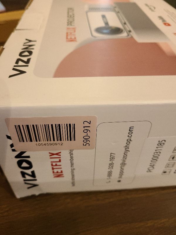 Photo 1 of [Netflix Licensed/Dolby Audio] Smart Projector with WiFi and Bluetooth, VIZONY Native 1080P Projector with Apps Built in Netflix, Youtube, Hulu, Disney+, Portable Mini Projector for Indoor/Outdoor