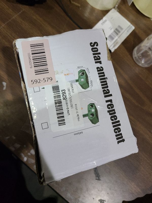 Photo 1 of 2025 Solar Ultrasonic Animal Repellent Sonic Fortress Pro Deer Repellent Rabbit Repeller Raccoon Squirrel Deterrent with Flash Light Motion Sensor to Keep Cat Dog Fox Skunk Out of Garden Yard (2)