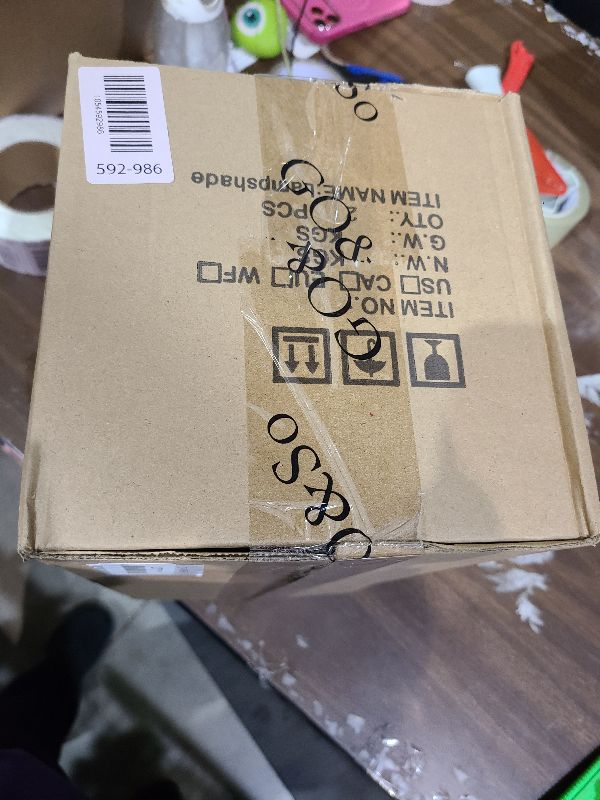 Photo 1 of 2 Pcs Clear Stripes Glass Small Lamp Shades For Kitchen Island Pendant Lamp Shade, 5.71" Max Diameter x 6.3" Height,1.65" Top Fitter,Replacement Mini Shade for Wall Lamp Chandelier Decor -By GO&SO