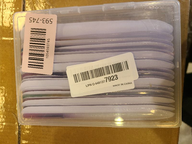 Photo 1 of 20 Pcs Glass Nail File Bulk with Plastic Sleeve, Crystal Fingernail Files Set, Double Sided Finger Nail Files, Professional Manicure Nail Care for Women Girls, Christmas Gifts Stocking Stuffers