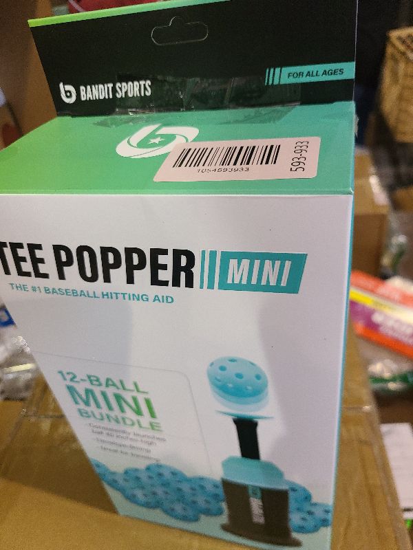 Photo 1 of Bandit Sports Baseball Training Mini Tee Popper Bundle, Hitting Tee for Perfect Swings, Batting Equiptment for Practicing Hitting Without a Pitcher (12 Popper Balls Included)