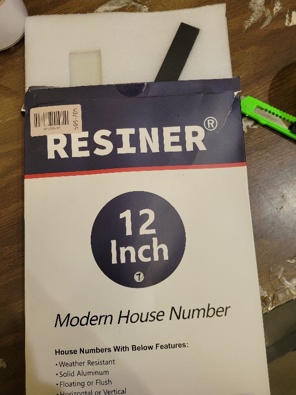 Photo 1 of 12 Inch Modern House Numbers For Outside Metal Large Address Numbers For House Number Matte Black Floating Outdoor Flush Mount Vertical Aluminum Home Address Numbers 7