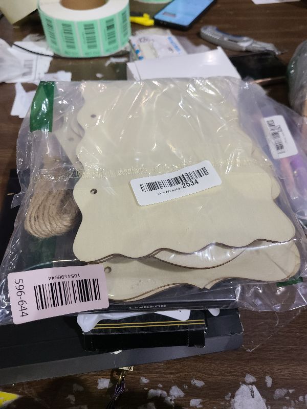 Photo 1 of 12Pcs Unfinished Wood Crafts, Rectangle-Shaped Wood Plaques for Carfts, Door Hanger, Burning, Painting, DIY Wooden Sign Crafts Holiday Christmas Thanksgiving Day Home Decor, 8.8 x 5.7 Inches