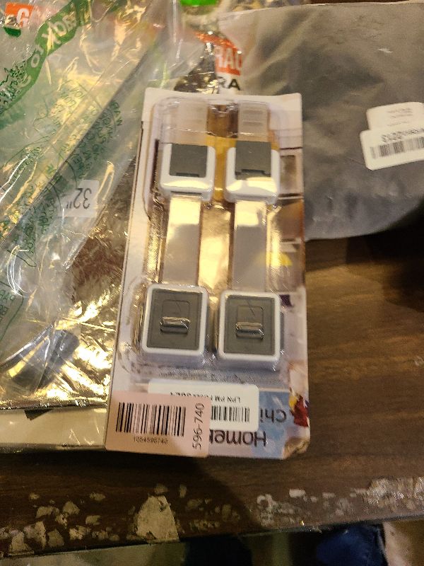 Photo 1 of 2-Pack Child Proof Fridge Lock with Adhesive - Adjustable Baby Proofing Straps - Refrigerator Lock for Kids - Freezer Latch to Keep Door Closed - for Toddlers, Cats, & Dogs - Universal Compatibility