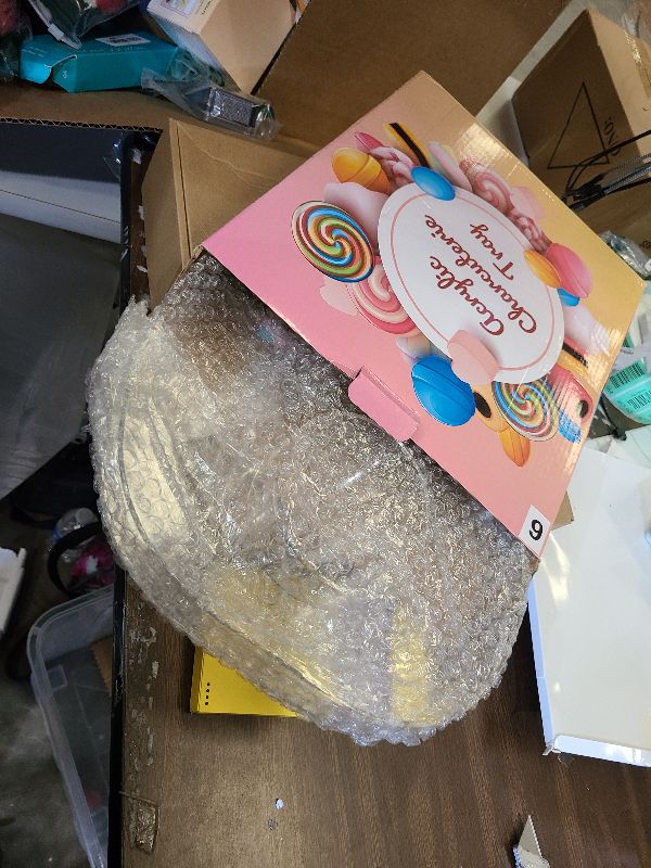 Photo 1 of 13.8" Extra Large Acrylic Number Charcuterie Board Box, Reusable Fillable Number Cake Candy Dish Display Serving Tray for Birthday Anniversary Party Decoration (6)