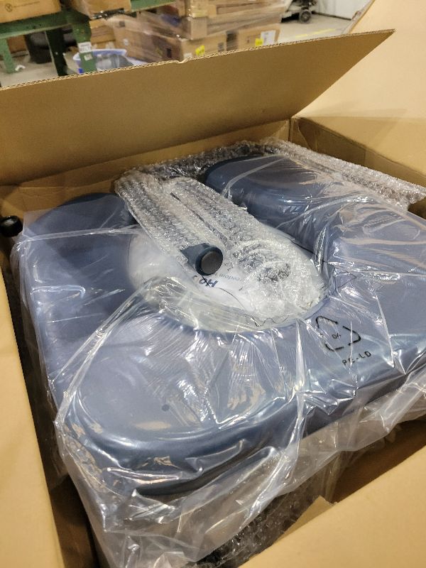 Photo 2 of HolyHeal Drop Arm Bedside Commode, Commode Toilet with Padded Seat and Backrest, 400lbs Capacity, 6.3QT Removable Bucket and Splash Guard, Adjustable Height Portable Toilet for Adults, Blue