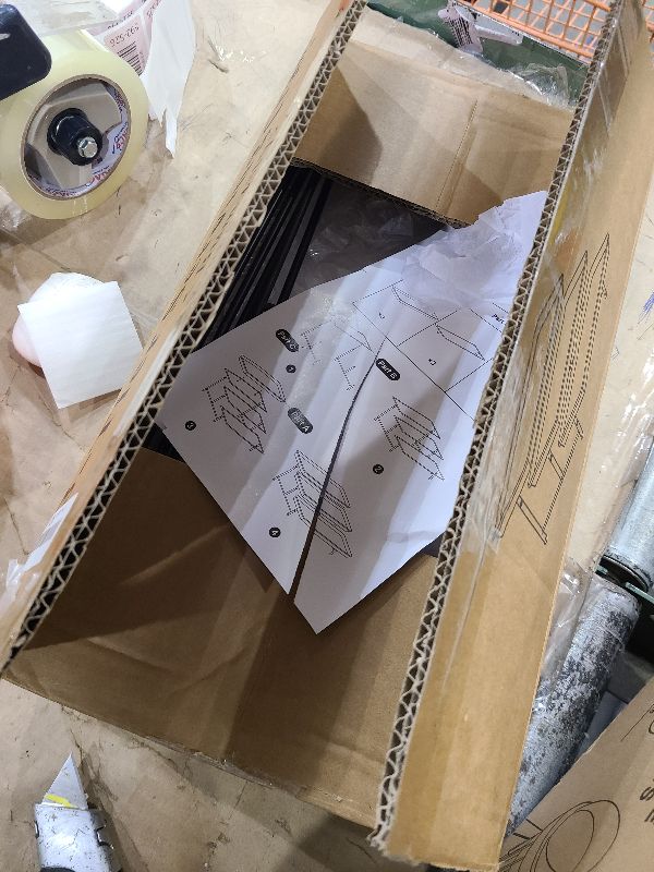 Photo 1 of 3-Tier Melamine Serving Tray Set, 14"x7" Platters for Serving Food, White Reusable Trays with Black Metal Display Stand for Cupcakes, Sevring Food, Dessert, Fruit, Cookie, Black