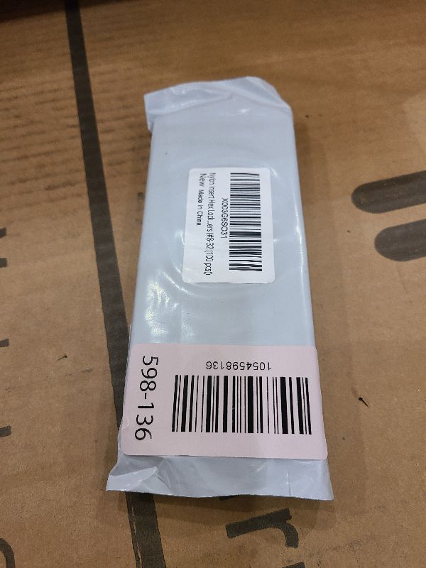 Photo 1 of #8-32 Nylon Insert Hex Lock Nuts 100 Pack 304 Stainless Steel Self-Locking Nylon Lock Nuts Plain Finish for Industrial Construction Fasteners