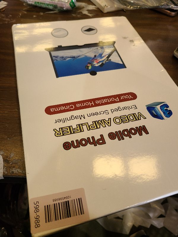 Photo 1 of 18" Screen Magnifier for Cell Phone, Mobile Phone 3D HD Magnifying Projector Screen Enlarger for Movies, Videos and Gaming, Foldable Phone Stand with Screen Amplifier,Compatible with All Phones