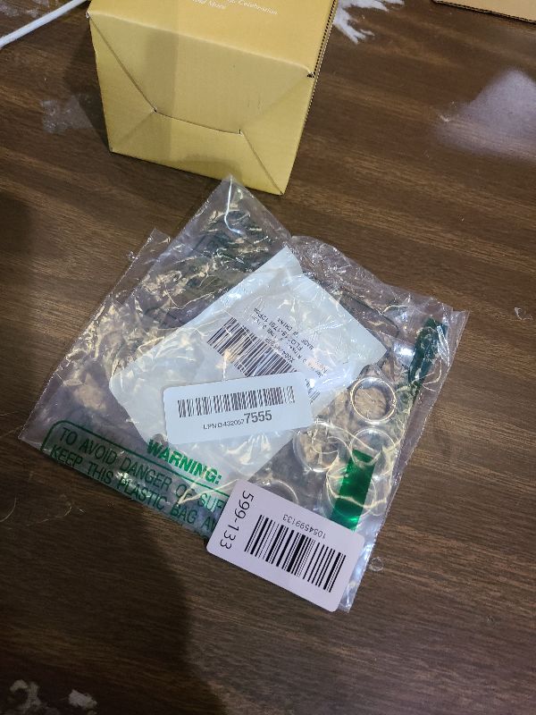 Photo 1 of 12 Pack Small Spring O Ring, Metal Key Ring Hook Small Round Carabiner Clip for Dog Tags Clip Paracord Keyring Lanyard Keychain Purse Charm Clasps (17mm Silver)