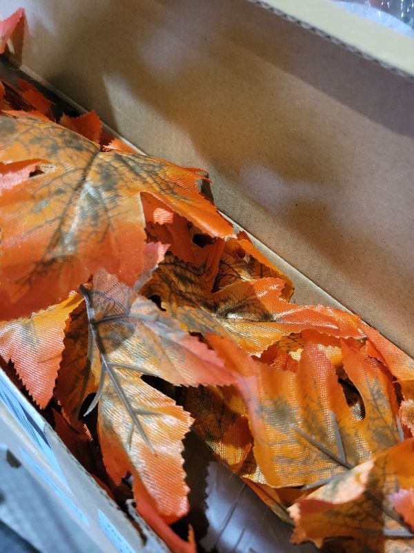 Photo 1 of 2 Pack 24 Inch Fall Decor Maple Tree - 2FT Lighted Fall Tree with 36 LED Lights, 72 Maple Leaves, 6 Pines, Timer, Battery or USB Operated Artificial Tree Fall Decorations for Home