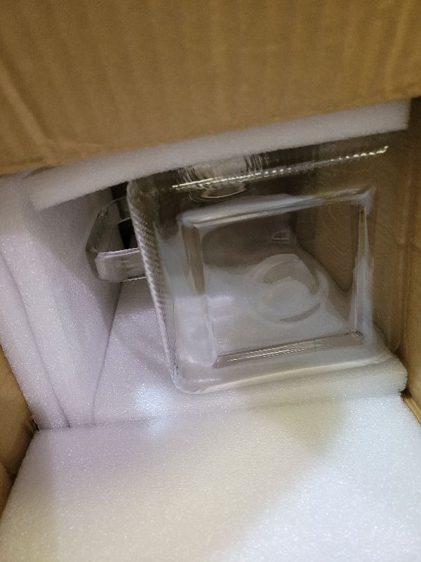 Photo 1 of 1 Gallon thickened Square Glass Pitcher with Lid, Classic Stripes Water Pitchers for Fridge, Borosilicate Glass Carafe for Hot/Cold Brew Drink, Extra Large Jug with Handle for Iced Tea, Coffee, Juice