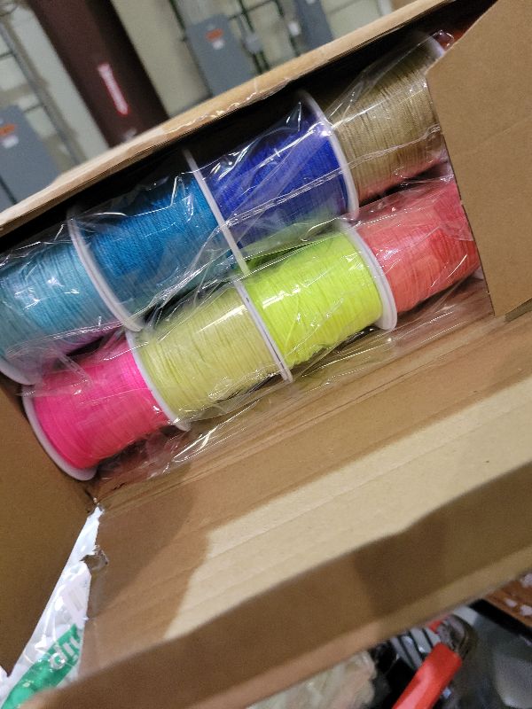 Photo 1 of 70 Rolls Nylon String for Bracelets 70 Colors Chinese Knotting Cord 0.8mm Nylon Trim Cord Beading String Thread for Kumihimo Jewelry Making Friendship Necklace Macrame DIY Craft, 1540 Yards Total