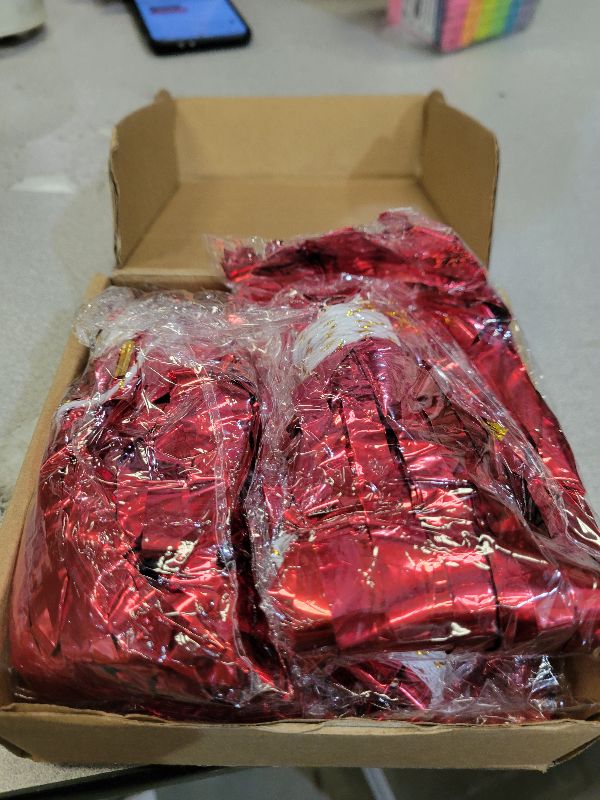 Photo 1 of 8P Red Foil Fringe Metallic Tassel Streamers Banner Tassel Garland for Parade Floats, Bachelorette, Wedding, Birthday, Halloween, Christmas, Bridal/Baby Shower Party Decorations