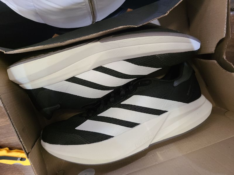 View 2 of Adidas Mens Duramo Speed 2 Running, Black/White/Grey, 11