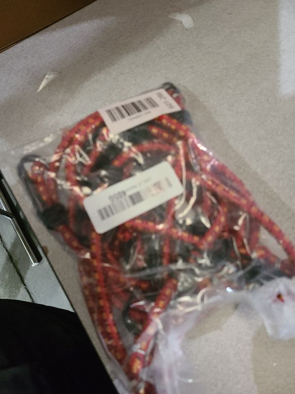 Photo 1 of 18" Elastic Bungee Cords with Hooks: 10 Pcs Bungee Cords Heavy Duty Outdoor, Bungie Cord Bundle Assortment with Metal Hook, Bungee Straps for Kayaking, Camping, Garage Storage